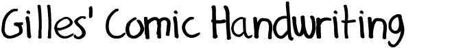 preview image of the Gilles' Comic Handwriting font