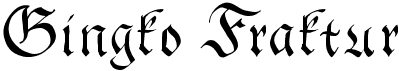 preview image of the Gingko Fraktur font