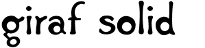 preview image of the Giraf Solid font