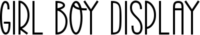 preview image of the Girl Boy Display font