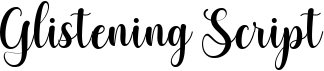 preview image of the Glistening Script font