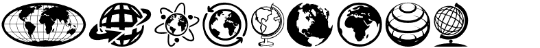 preview image of the Globe Icons font