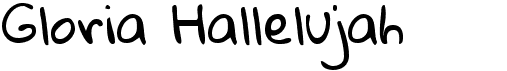 preview image of the Gloria Hallelujah font