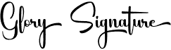 preview image of the Glory Signature font