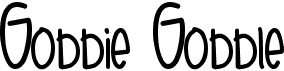 preview image of the Gobbie Gobble font