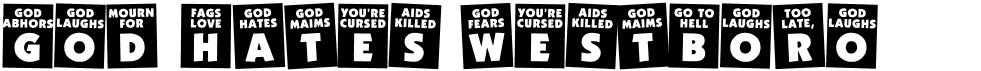 preview image of the God Hates Westboro font