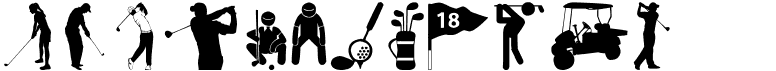 preview image of the Golf Icons font