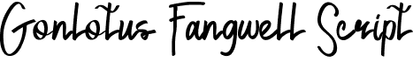 preview image of the Gonlotus Fangwell Script font