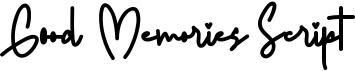 preview image of the Good Memories Script font