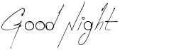 preview image of the Good Night font