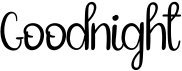 preview image of the Goodnight font