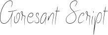 preview image of the Goresant Script font