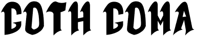 preview image of the Goth Goma G font