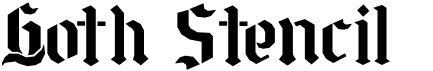 preview image of the Goth Stencil font
