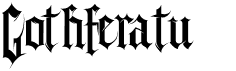 preview image of the Gothferatu font