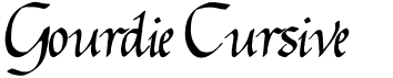 preview image of the Gourdie Cursive font