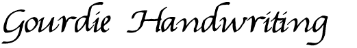 preview image of the Gourdie Handwriting font
