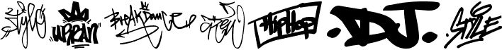 preview image of the Graffiti Tags font