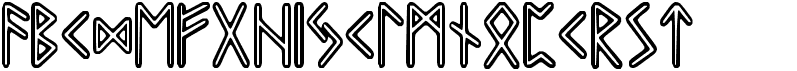 preview image of the Graip Runic font