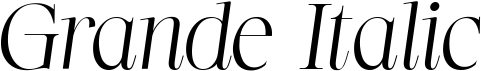 preview image of the Grande Italic font