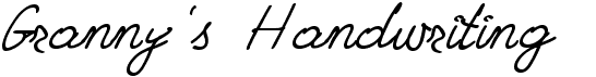 preview image of the Grannys Handwriting font