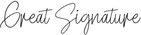 preview image of the Great Signature font