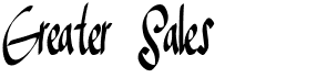 preview image of the Greater Sales font