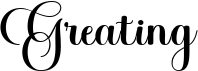 preview image of the Greating font