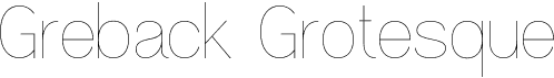preview image of the Greback Grotesque font