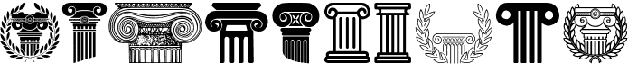 preview image of the Greek Column font