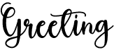preview image of the Greeting font