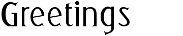 preview image of the Greetings font
