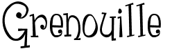 preview image of the Grenouille font