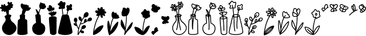 preview image of the Growing Garden Dingbats font
