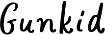 preview image of the Gunkid font