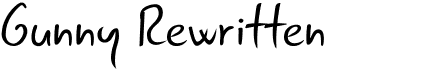 preview image of the Gunny Rewritten font