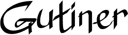 preview image of the Gutiner font