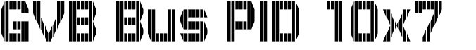 preview image of the GVB Bus PID 10x7 font
