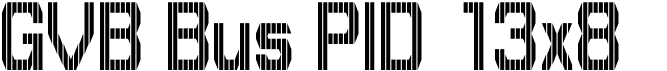 preview image of the GVB Bus PID 13x8 font