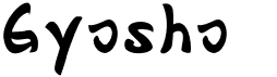preview image of the Gyosho font