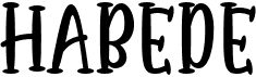 preview image of the Habede font
