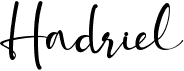 preview image of the Hadriel font