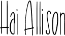 preview image of the Hai Allison font