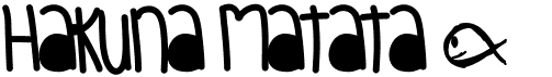 preview image of the Hakuna Matata font
