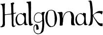 preview image of the Halgonak font
