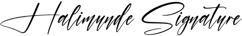 preview image of the Halimunde Signature font