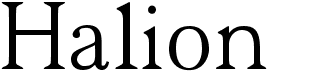preview image of the Halion font
