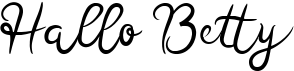 preview image of the Hallo Betty font