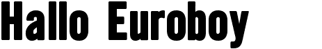 preview image of the Hallo Euroboy font