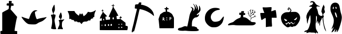 preview image of the Halloween Clipart font